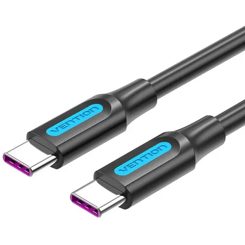 Кабель VENTION COTBH, USB Type-C (m) - USB Type-C (m), 2м, 5A, черный