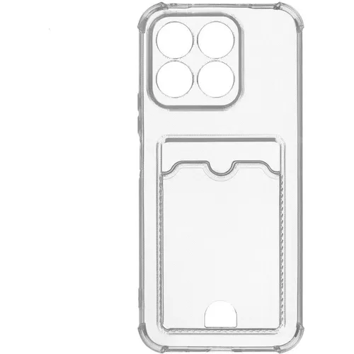 Чехол (клип-кейс) ZIBELINO Silicone Card Holder, для Honor X8b, прозрачный [zsch-hon-x8b-cam-trn]