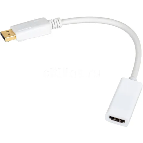 Переходник HDMI (f) - DisplayPort (m), белый