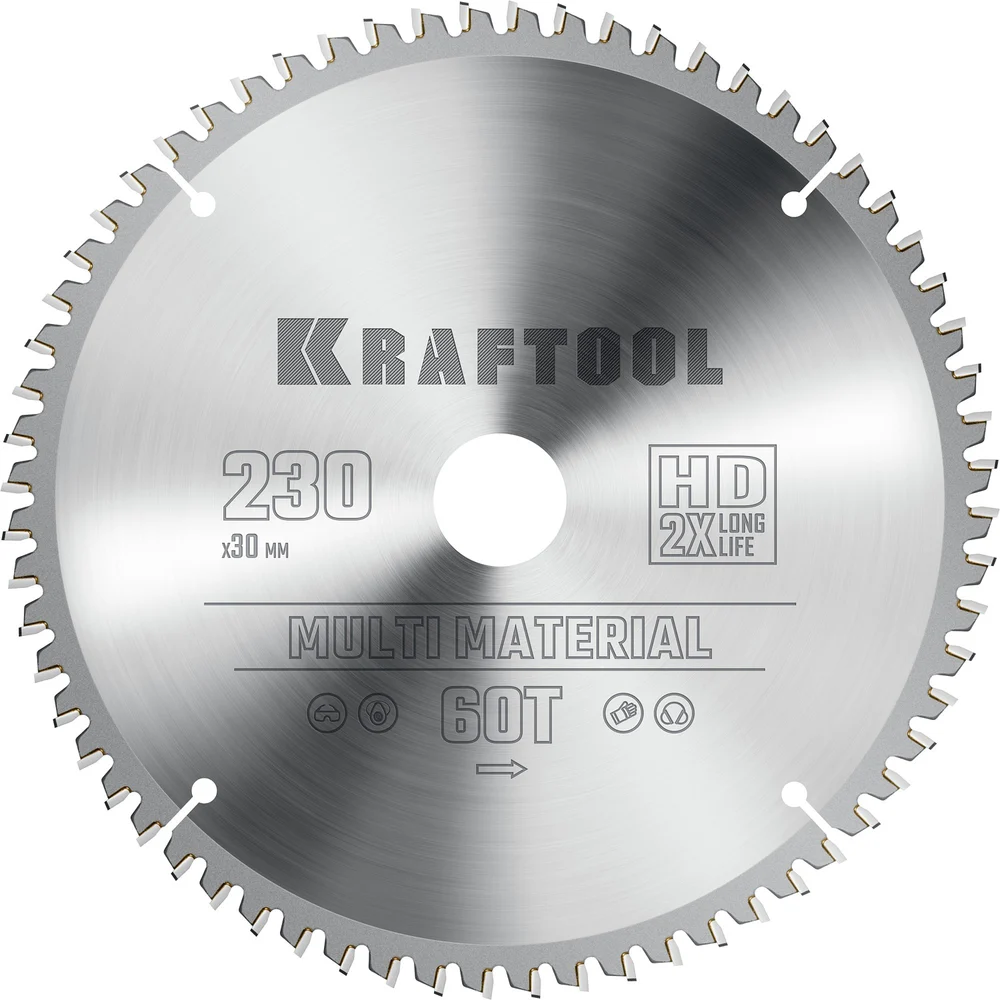 Диск пильный по алюминию KRAFTOOL Multi material 230X30