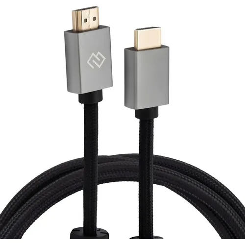 Кабель аудио-видео Digma HDMI (m) - HDMI (m), ver 2.0, 2м, GOLD, ф/фильтр, черный [d-hdmi-2ff-v2.0-2m]