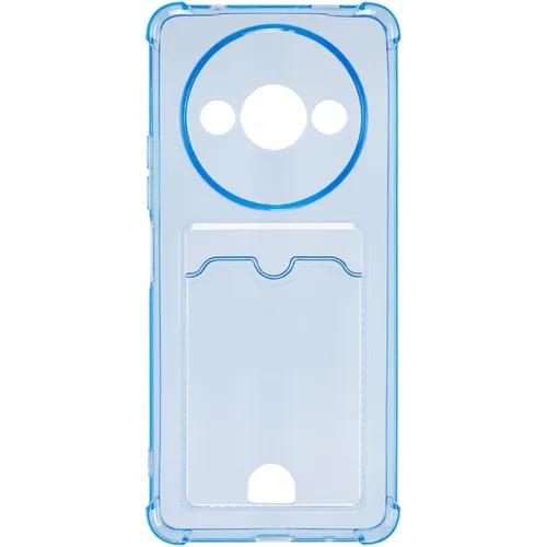 Чехол (клип-кейс) ZIBELINO Silicone Card Holder, для Xiaomi Redmi A3, голубой [zsch-xmi-rdm-a3-cam-lblu]