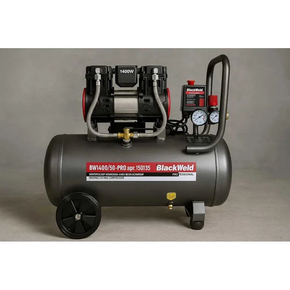 Компрессор коаксильный безмасляный BlackWeld BW1400/50-PRO