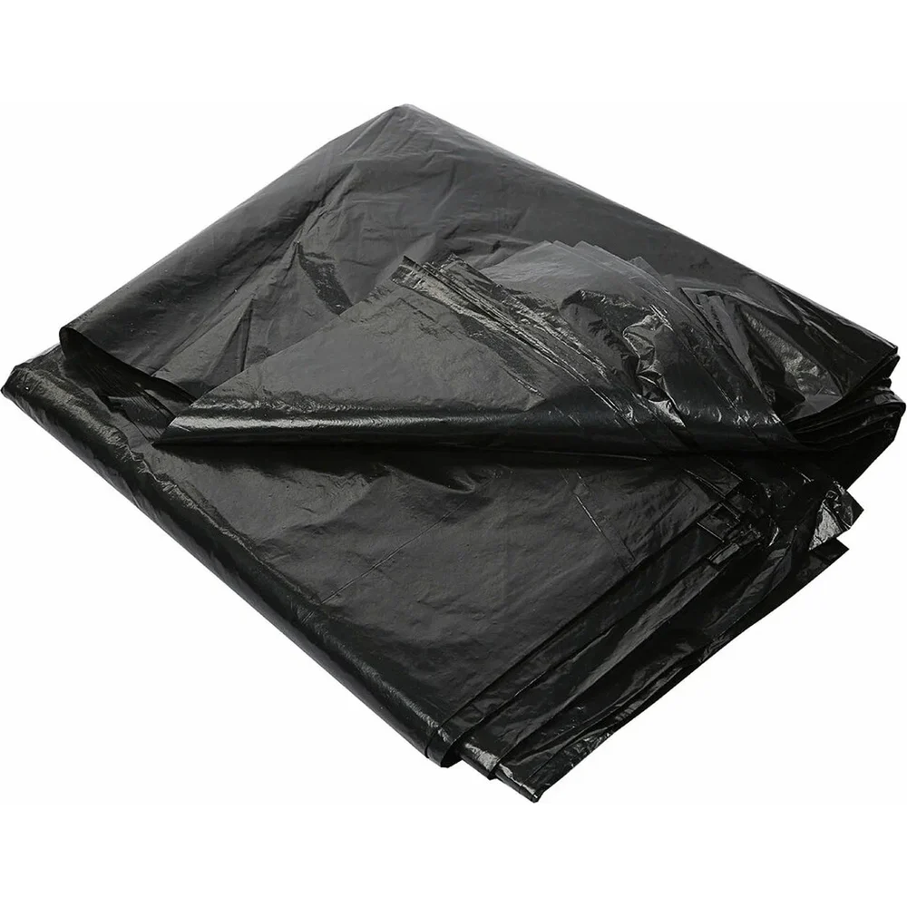 Мешки для мусора в пластах 160 л 50 шт ПВД 160 л 90x110 см 60 мкм черные EUROHOUSE 90X110