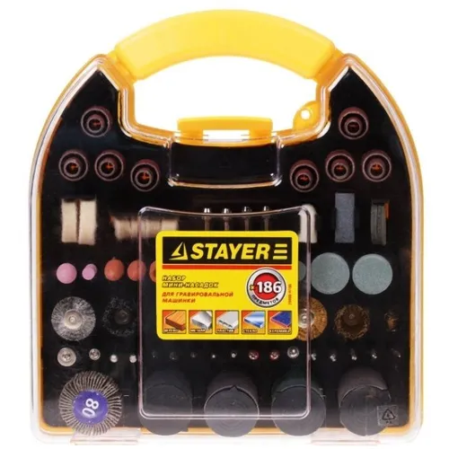 Набор насадок для граверов STAYER 29900-H186