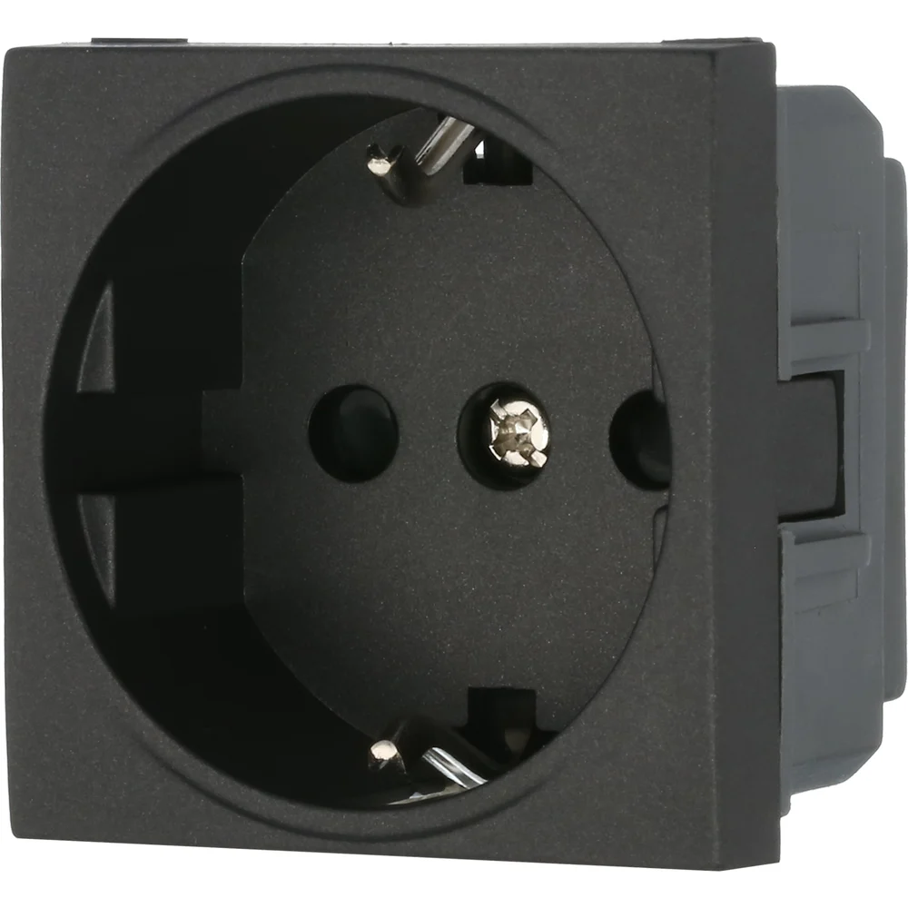 Накладка для телефонной/компьютерной розетки LK Studio RJ 45x45мм черный Бархат LK45