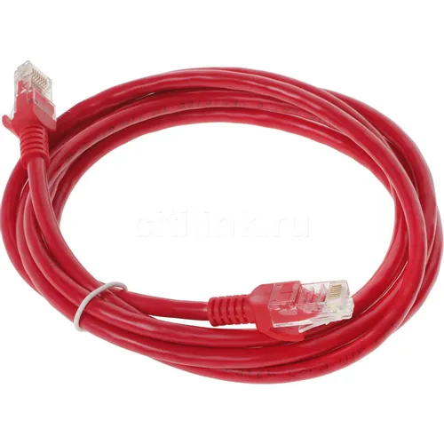 Патч-корд ExeGate UTP-RJ45-RJ45-C6-2M-RD