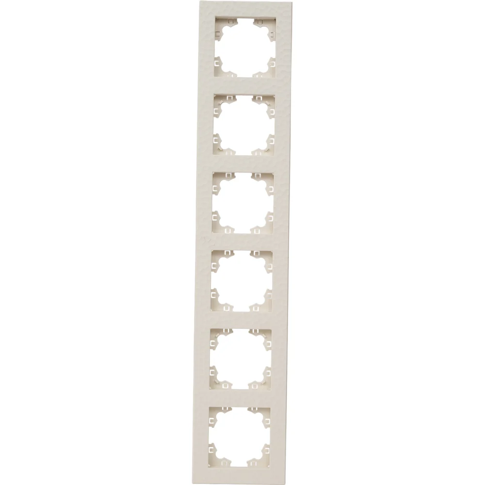 Рамка фактурная шестиместная универсальная UNIVersal ivory A11043-I