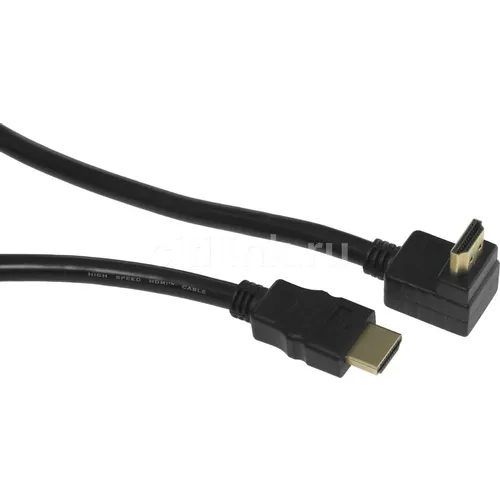 Кабель аудио-видео HDMI (m) (Г-образный) - HDMI (m), ver 1.3, 5м, черный