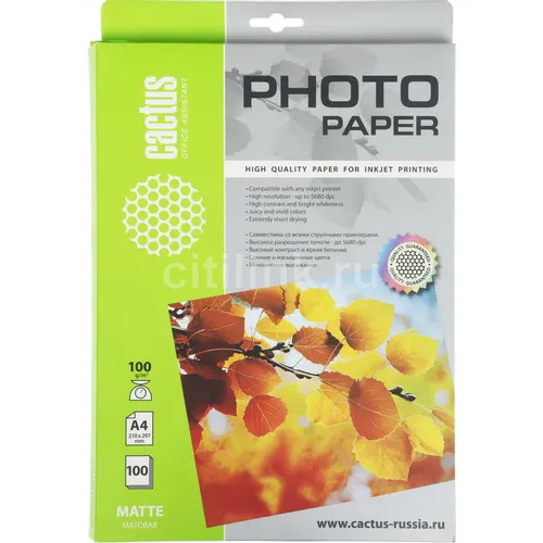 Фотобумага CACTUS CS-MA4100100