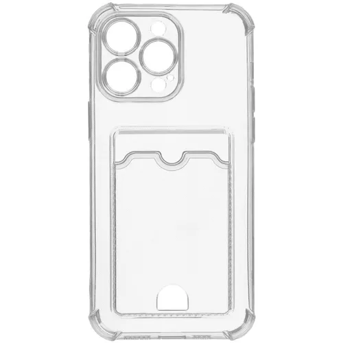 Чехол (клип-кейс) ZIBELINO Silicone Card Holder, для Apple iPhone 14 Pro Max, прозрачный [zsch-iph-14-pro-max-cam-trn]