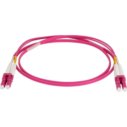 Патч-корд LanMaster 2 50/125 OM4 15м LSZH розовый [lan-2lc-2lc/om4/sl-15]