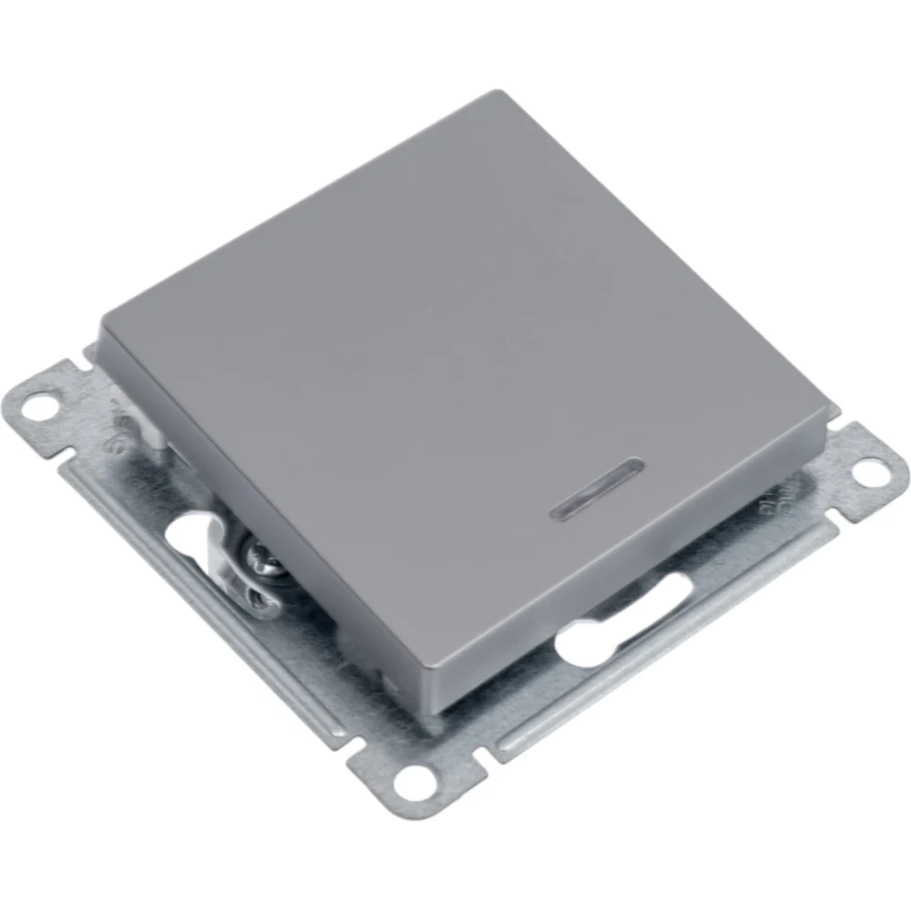 1-клавишный выключатель Systeme Electric AtlasDesign Сталь SE ATN000913