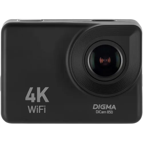 Экшн-камера Digma DiCam 850 4K, WiFi, черный [dc850]