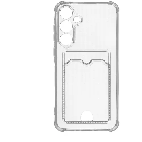 Чехол (клип-кейс) ZIBELINO Silicone Card Holder, для Samsung Galaxy A35, прозрачный [zsch-sam-a35-cam-trn]