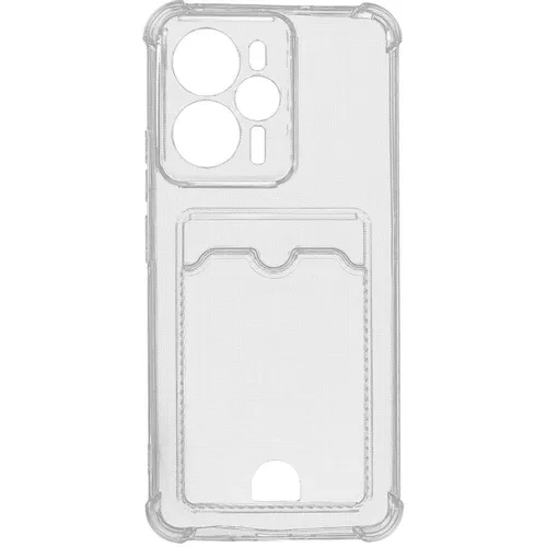 Чехол (клип-кейс) ZIBELINO Silicone Card Holder, для Realme 14, прозрачный [zsch-rlm-14-cam-trn]