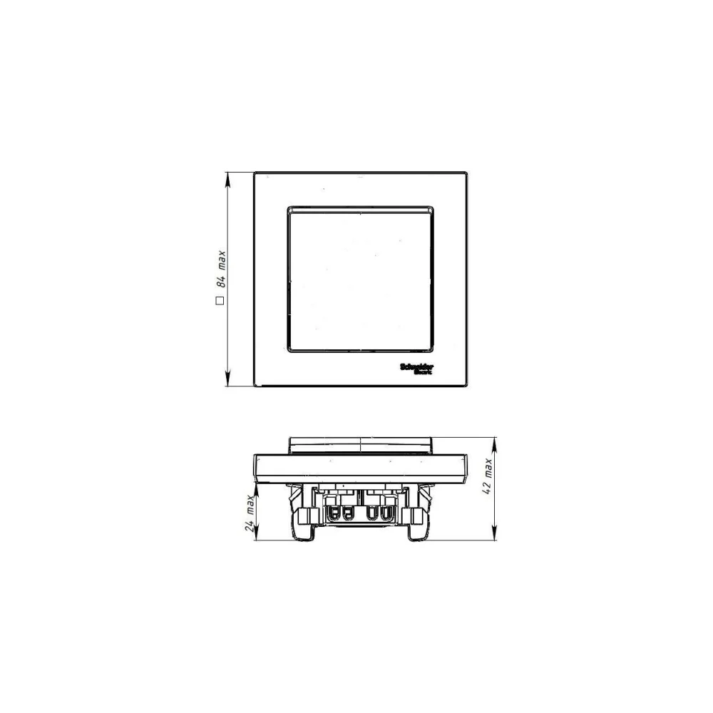 1-клавишный выключатель Systeme Electric ATLASDESIGN ATN000512S
