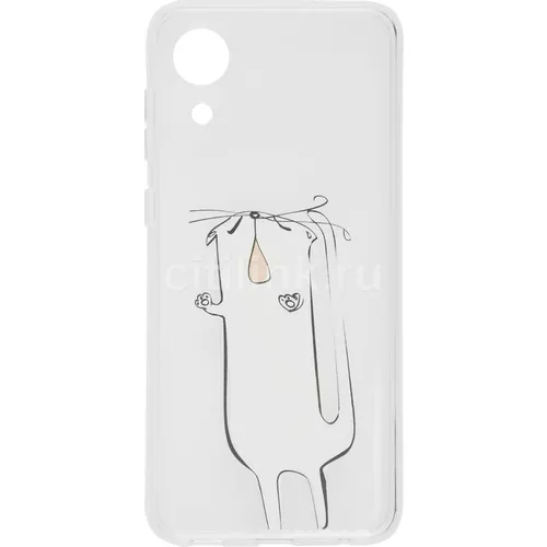 Чехол (клип-кейс) BORASCO ArtWorks, для Samsung Galaxy A03 Core, прозрачный/рисунок [51375]