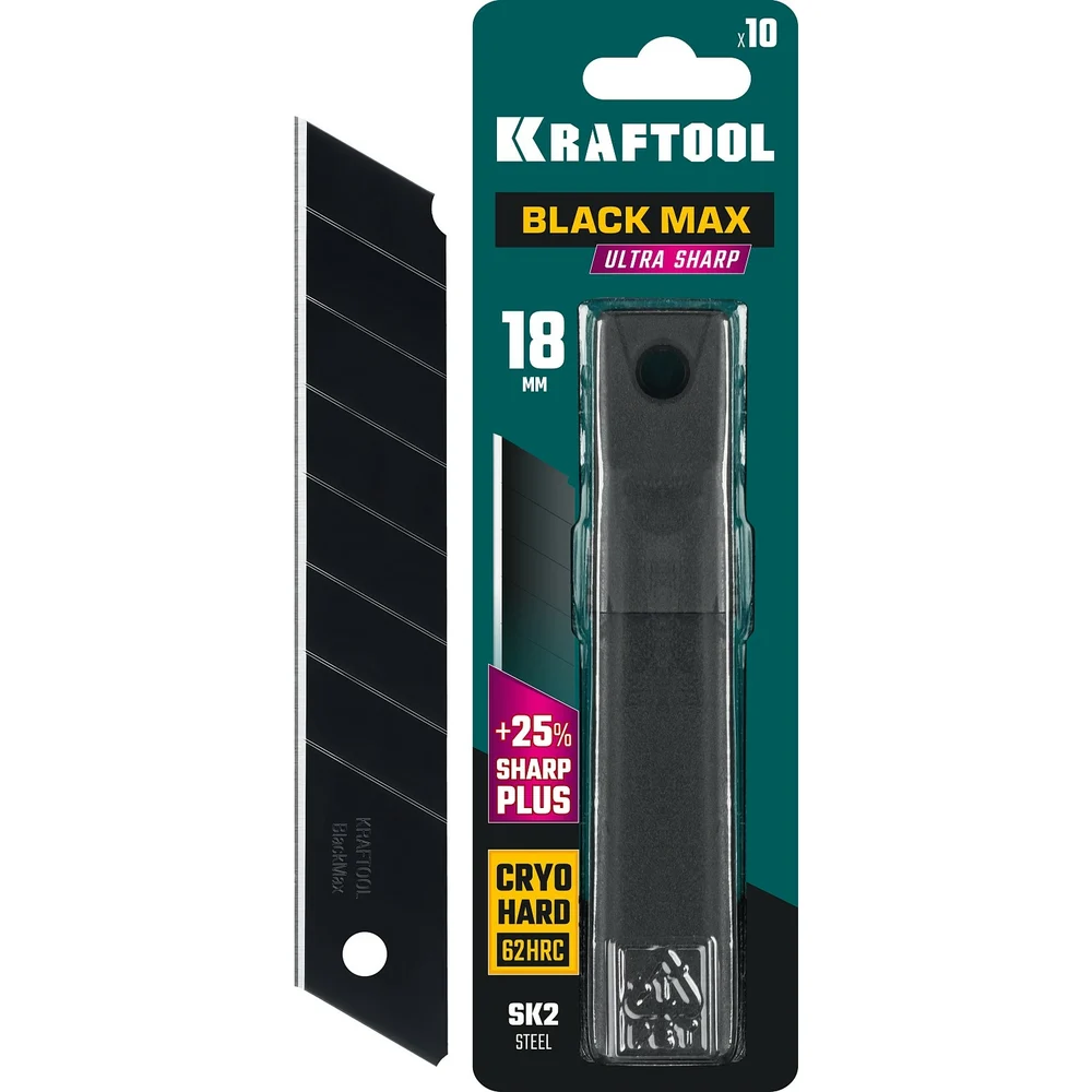Сегментированные лезвия KRAFTOOL Black 09602-18-S10