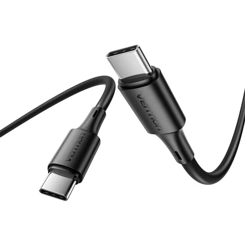 Кабель VENTION TRYBBH, USB Type-C (m) - USB Type-C (m), 0.9м, 3A, черный