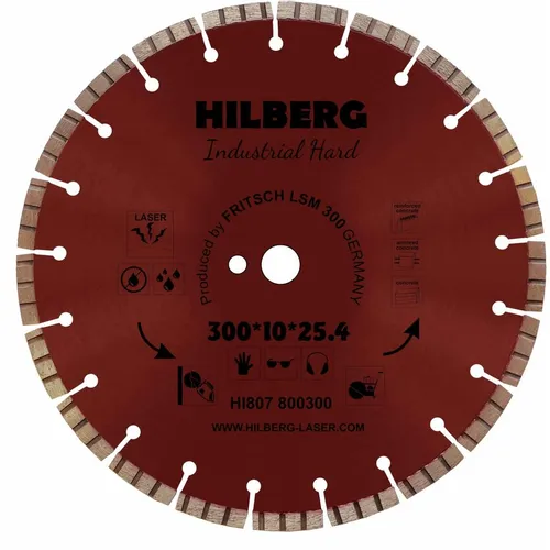 Отрезной диск HILBERG по железобетону, 300мм, 3.2мм, 25.4мм [hi807]