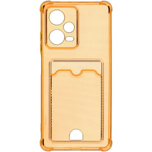 Чехол (клип-кейс) ZIBELINO Silicone Card Holder, для Xiaomi Redmi Note 12 Pro, оранжевый [zsch-xia-note12-pro-cam-org]