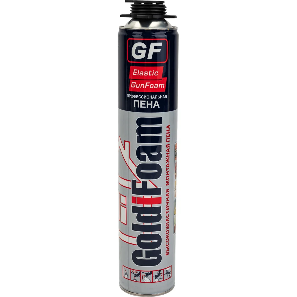 Эластичная монтажная пена GoldiFoam Elastik, профессиональная, 850мл 199128550
