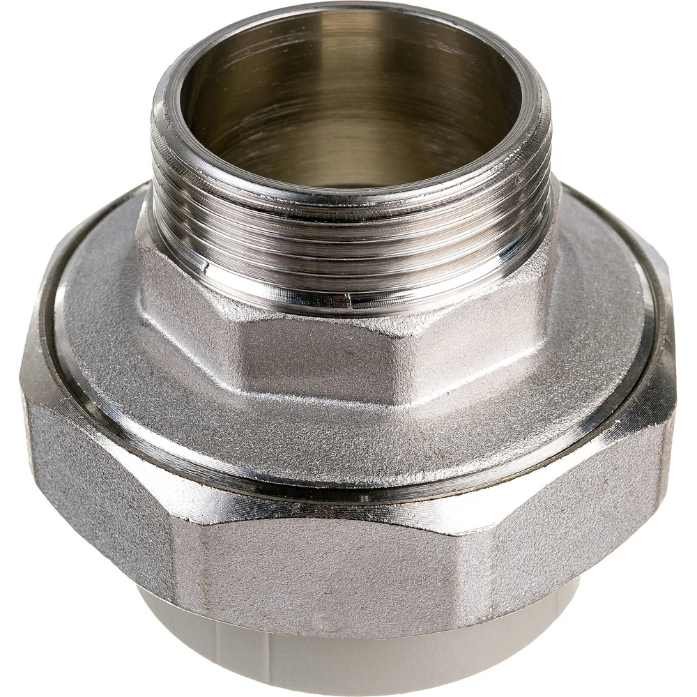Комбинированная муфта VALFEX PP-R серая, разъемная Дн50х1 1/2 НР 10156040Г 127-0351