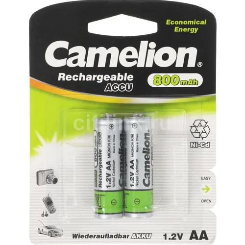 AA Аккумуляторная батарейка CAMELION NC-AA800BP2