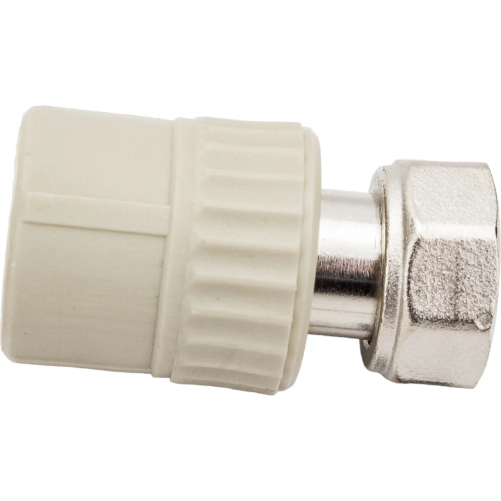 Муфта комбинированная с накидной гайкой VALFEX PP-R серая, 20 мм х1/2" 10139020Г 127-0377