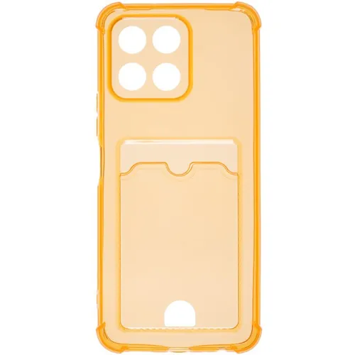 Чехол (клип-кейс) ZIBELINO Silicone Card Holder, для Honor X6, оранжевый [zsch-hon-x6-cam-org]