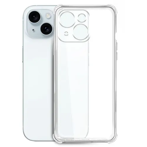 Чехол (клип-кейс) BORASCO Bumper Case, для Apple iPhone 15 Plus, противоударный, прозрачный [72406]