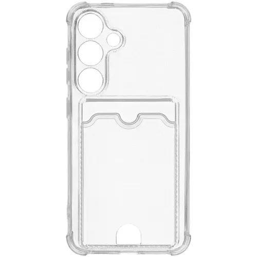 Чехол (клип-кейс) ZIBELINO Silicone Card Holder, для Samsung Galaxy S24, прозрачный [zsch-sam-s24-cam-trn]
