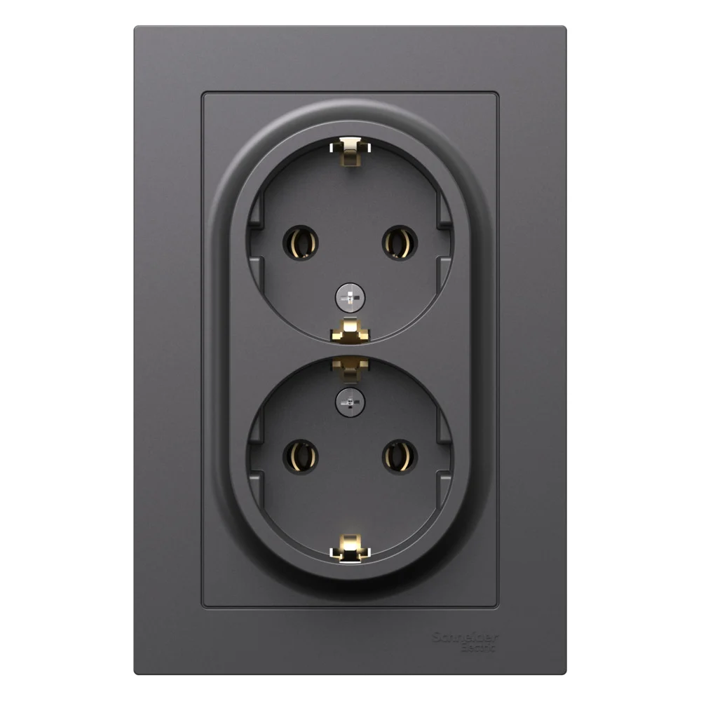 Двойная розетка в сборе Systeme Electric Atlasdesign ATN001424