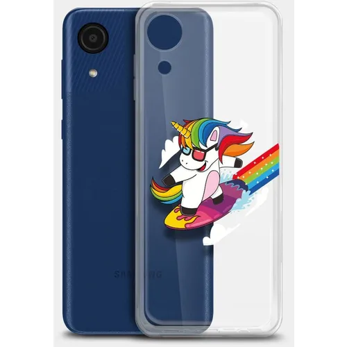 Чехол (клип-кейс) BORASCO ArtWorks, для Samsung Galaxy A03 Core, прозрачный/рисунок [51373]