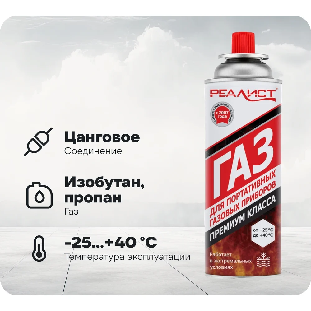 Газ REALIST универсальный – всесезонный 4650017915864