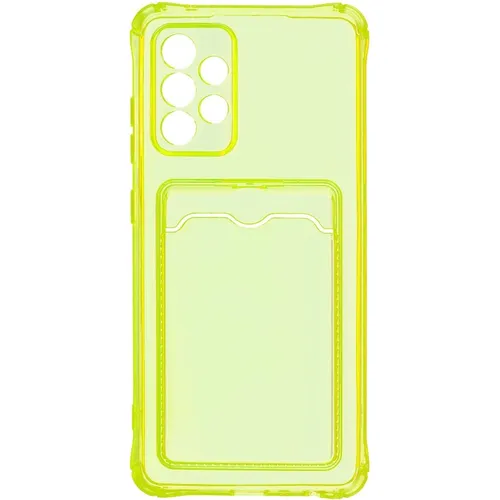 Чехол (клип-кейс) ZIBELINO Silicone Card Holder, для Samsung Galaxy A52, желтый [zsch-sam-a52-cam-yel]