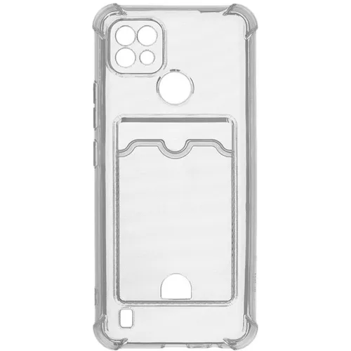 Чехол (клип-кейс) ZIBELINO Silicone Card Holder, для Realme C21 2021, прозрачный [zsch-rlm-c21-cam-trn]