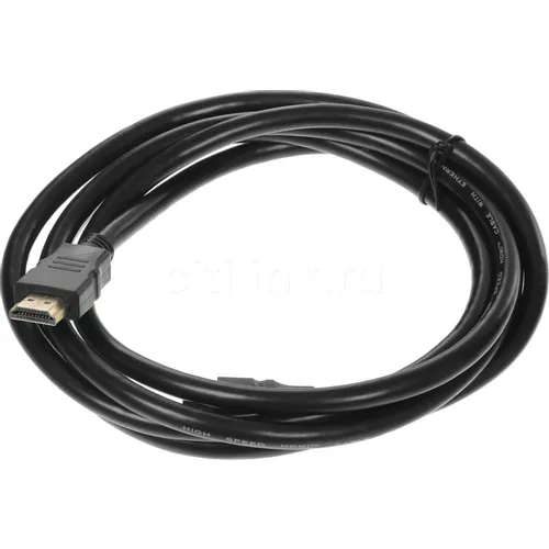 Кабель аудио-видео HDMI (m) - HDMI (m), ver 1.4, 2м, черный