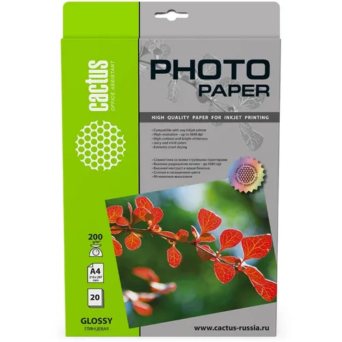 Фотобумага для струйной печати Cactus CS-GA420020
