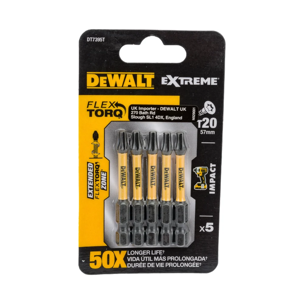 Биты T20х57 мм 5 шт Dewalt DT7395T