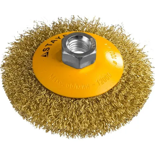 Щетка дисковая Stayer 35133-100, по дереву, металлу, 100мм, 14мм