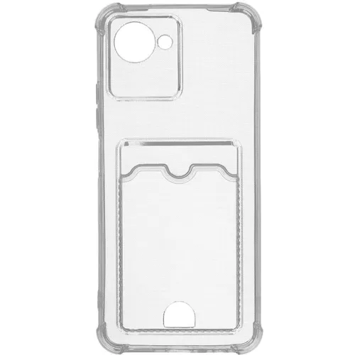 Чехол (клип-кейс) ZIBELINO Silicone Card Holder, для Realme C30, прозрачный [zsch-rlm-c30-cam-trn]