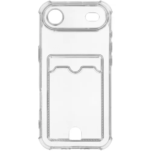 Чехол (клип-кейс) ZIBELINO Silicone Card Holder, для Apple iPhone 17 Air, прозрачный [zsch-iph-17-air-cam-trn]