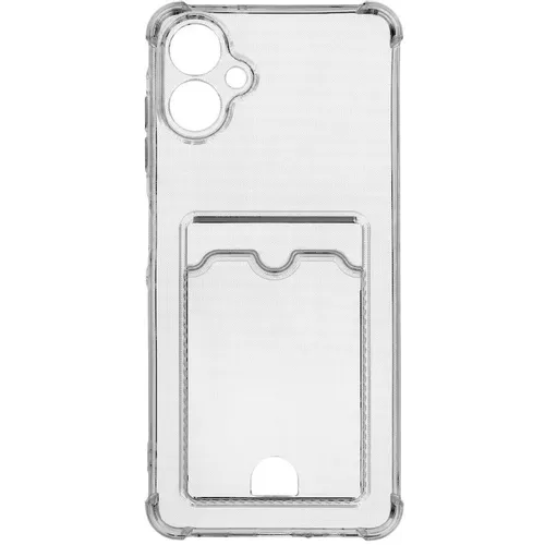 Чехол (клип-кейс) ZIBELINO Silicone Card Holder, для Samsung Galaxy A06, прозрачный [zsch-sam-a06-5g-cam-trn]