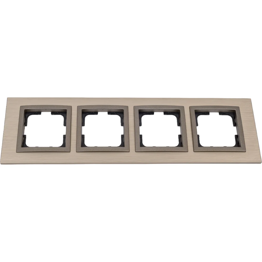 Рамка Mono Electric 4-постовая STYLE ALUMINIUM бронза 107-810000-163