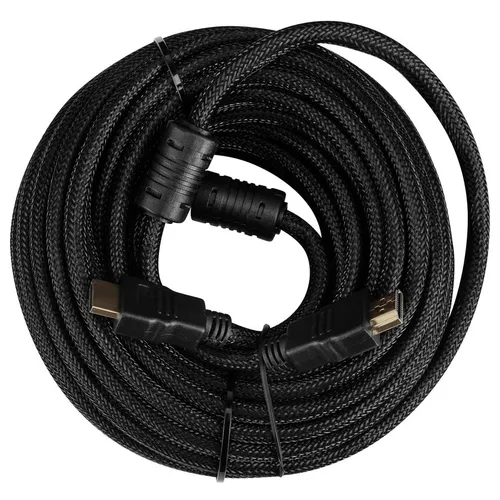 Кабель аудио-видео Buro HDMI (m) - HDMI (m), ver 1.4, 10м, GOLD, ф/фильтр, черный [hdmi-v1.4-10mc]