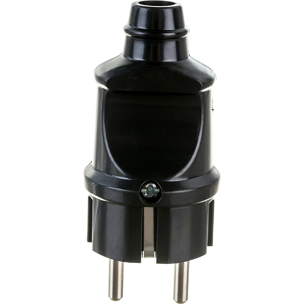 Электрическая вилка с заземлением 16А / 220В черная STAYER MASTER 55160-B