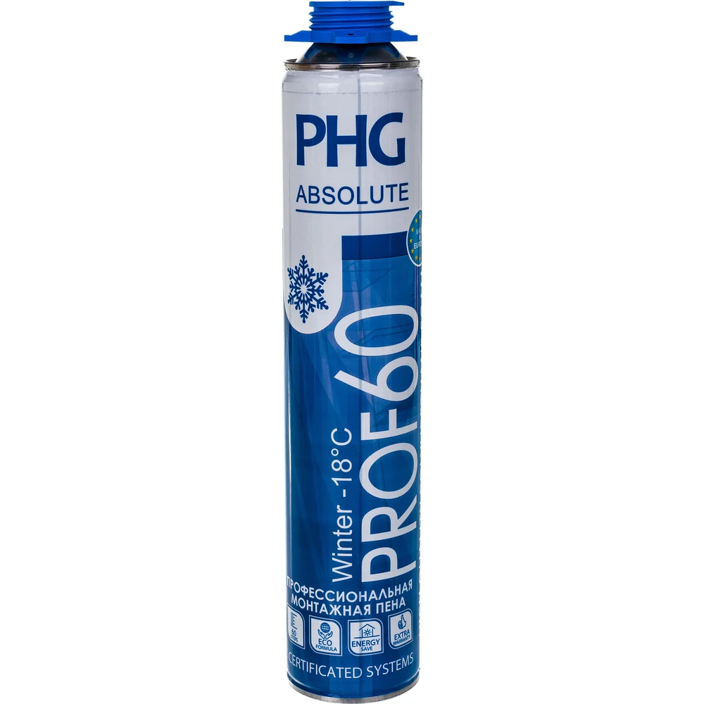 Профессиональная монтажная пена PHG Absolute PROF 60 750 ml Winter 242413