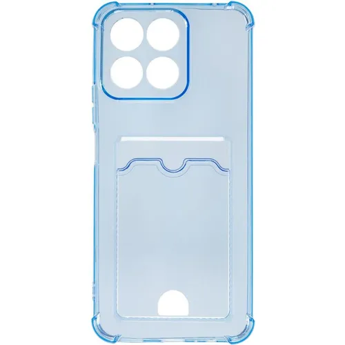 Чехол (клип-кейс) ZIBELINO Silicone Card Holder, для Honor X7c, голубой [zsch-hon-x7c-cam-lblu]